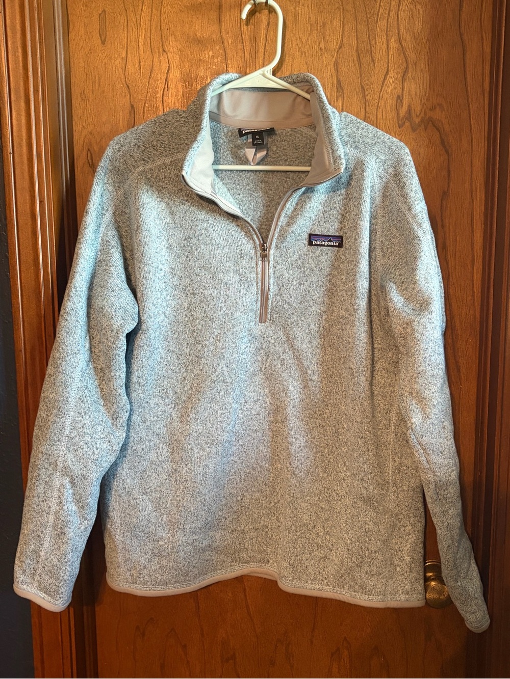 Patagonia Men’s Light Blue/Heather Gray Quarter-Zip Pullover